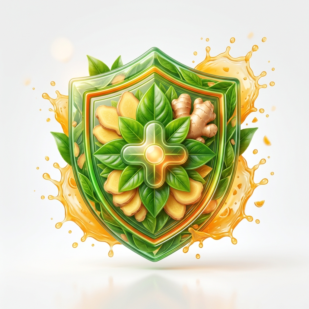 Immunity & Detox realistic 3D shield icon